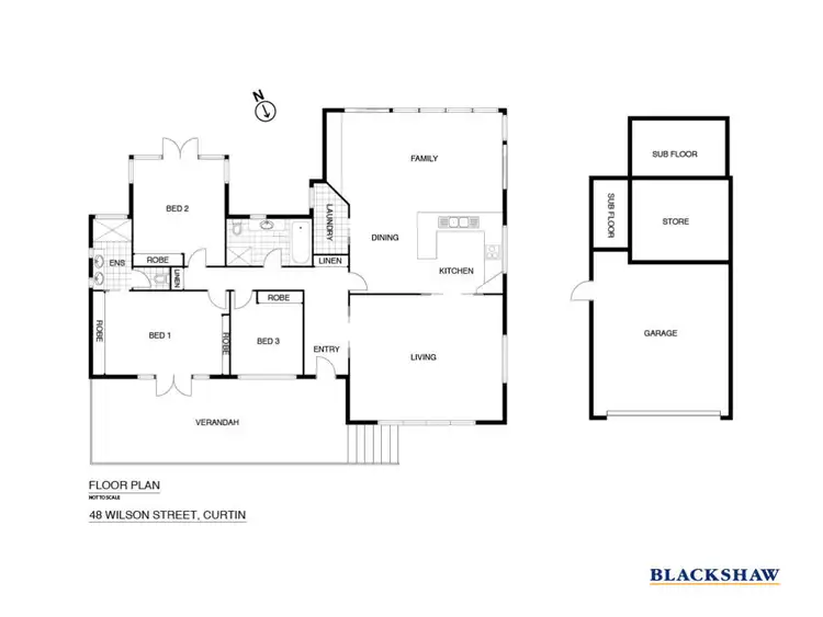 Floorplan of Homely house listing, 48 Wilson Street, Curtin ACT 2605