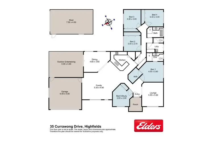 Floorplan of Homely house listing, 35 Currawong Drive, Highfields QLD 4352