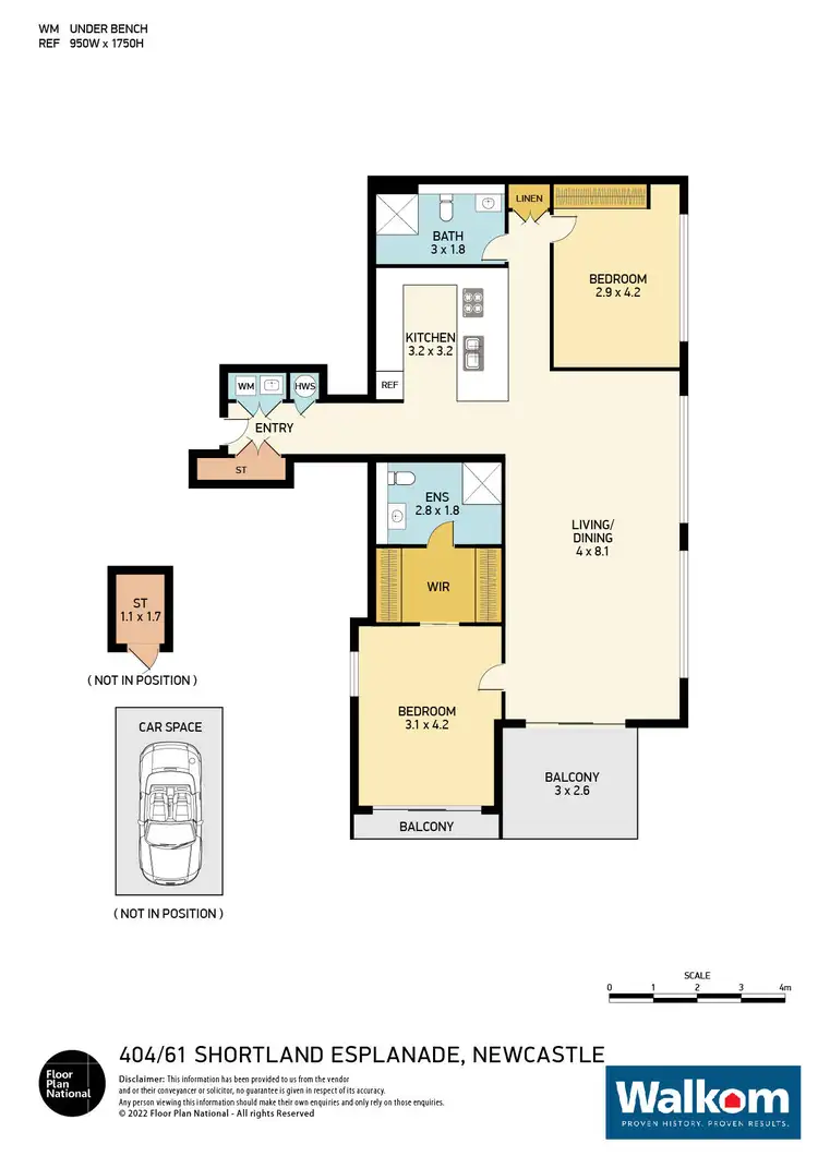 Floorplan of Homely apartment listing, 404/61 Shortland Esplanade, Newcastle NSW 2300
