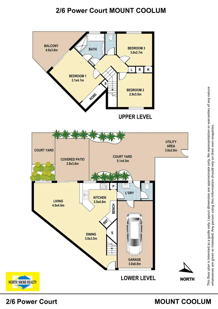 Floorplan of Homely unit listing, 2/6 Power Court, Mount Coolum QLD 4573