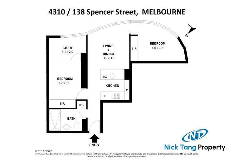 Floorplan of Homely apartment listing, 4310/138 Spencer Street, Melbourne VIC 3000