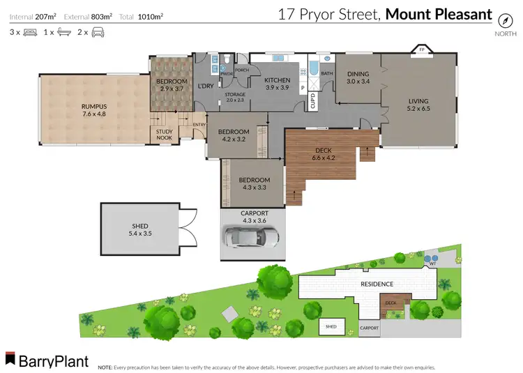 Floorplan of Homely house listing, 17 Pryor Street, Mount Pleasant VIC 3350