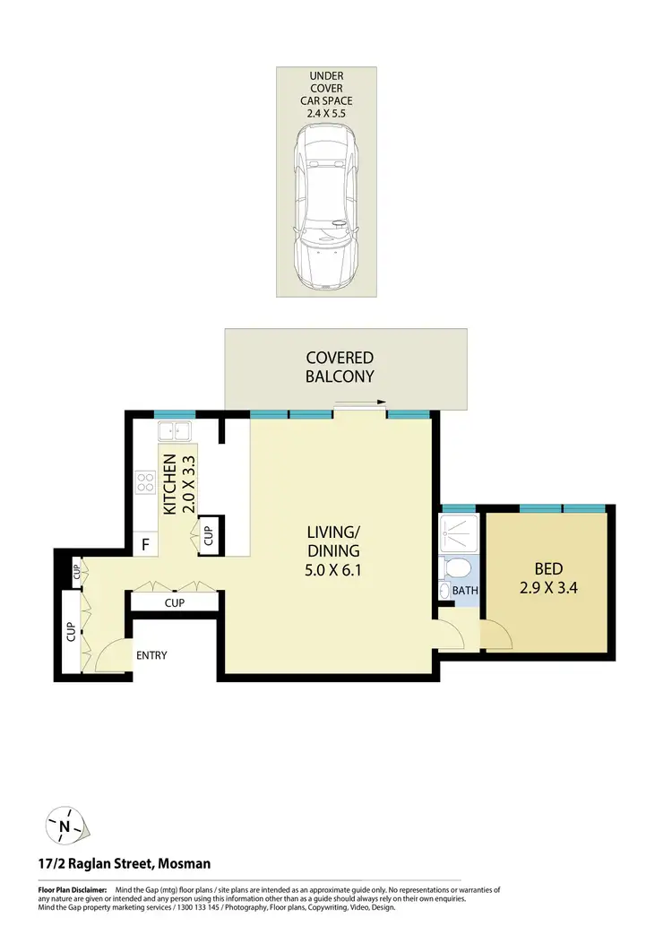 Floorplan of Homely apartment listing, 17/2 Raglan Street, Mosman NSW 2088