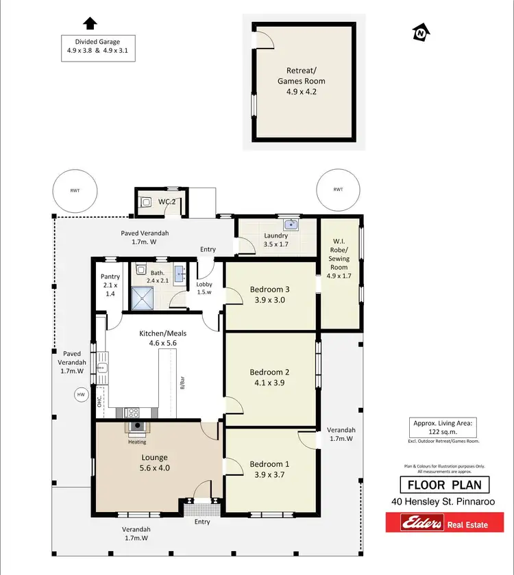 Floorplan of Homely house listing, 40 Hensley Street, Pinnaroo SA 5304
