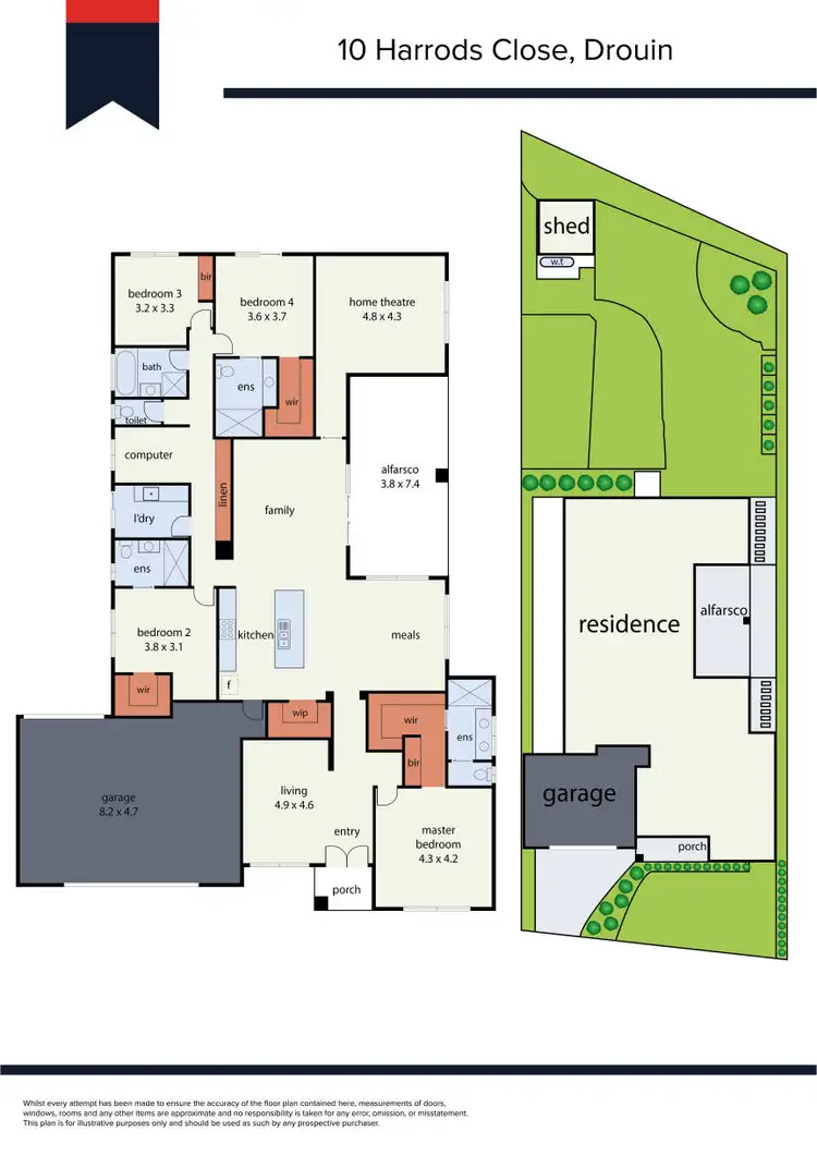 Floorplan of Homely house listing, 10 Harrods Close, Drouin VIC 3818