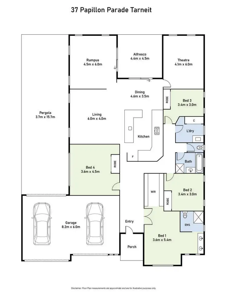 Floorplan of Homely house listing, 37 Papillon Parade, Tarneit VIC 3029