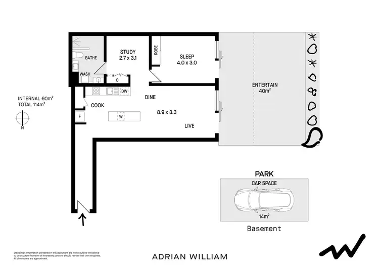 Floorplan of Homely apartment listing, 15103/177-219 Mitchell Road, Erskineville NSW 2043