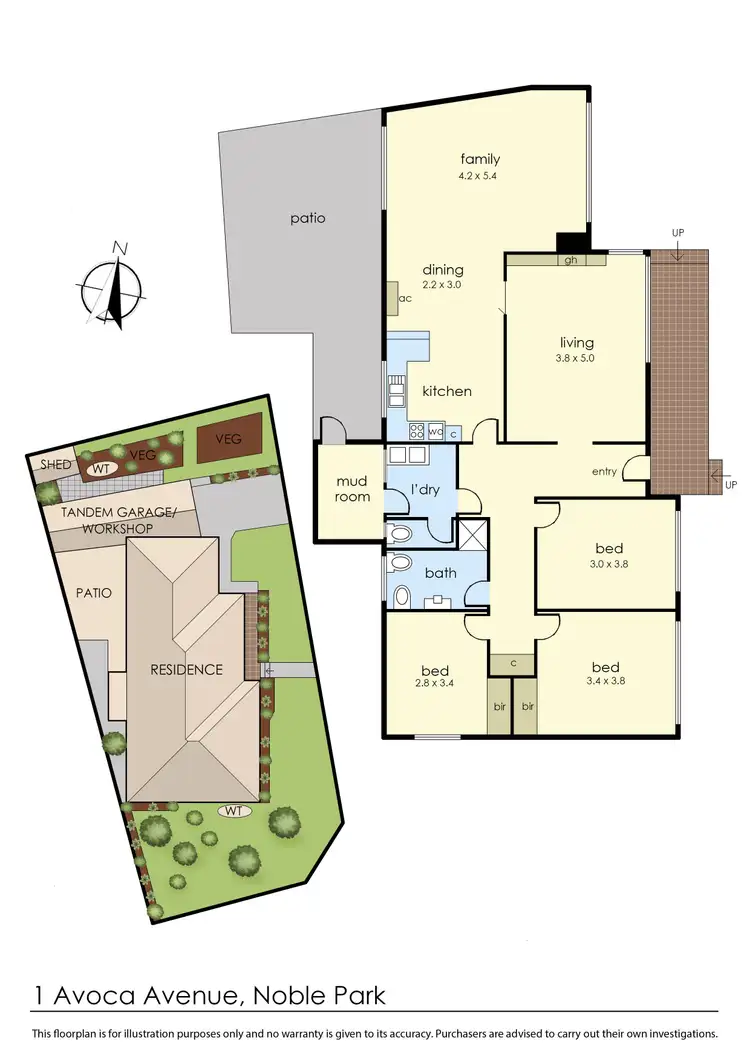Floorplan of Homely house listing, 1 Avoca Avenue, Noble Park VIC 3174