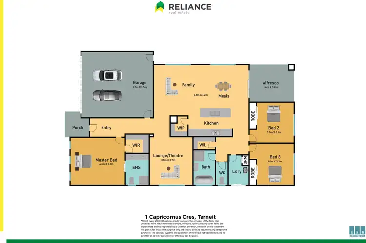 Floorplan of Homely house listing, 1 Capricornus Crescent, Tarneit VIC 3029