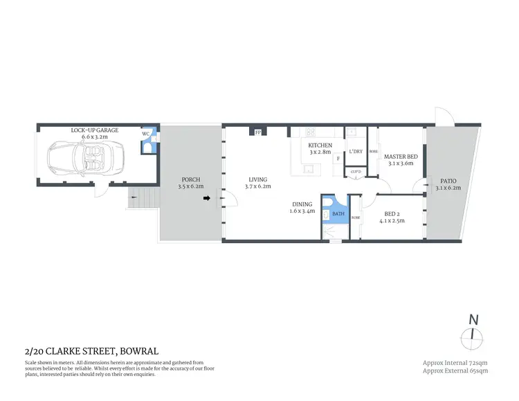 Floorplan of Homely townhouse listing, 2/20 Clarke Street, Bowral NSW 2576