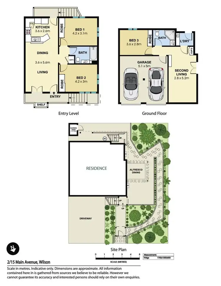 Floorplan of Homely semi-detached listing, 2/15 Main Avenue, Wilston QLD 4051