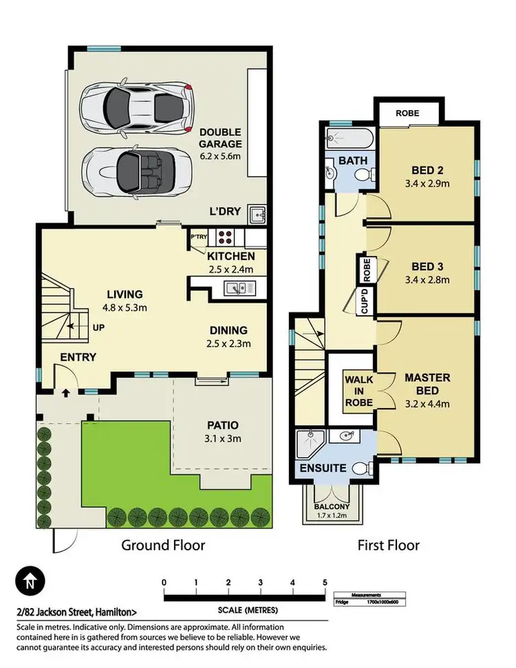 Floorplan of Homely townhouse listing, 2/82 Jackson Street, Hamilton QLD 4007