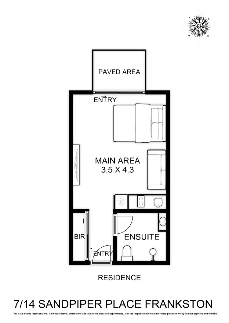 Floorplan of Homely unit listing, 7/14 Sandpiper Place, Frankston VIC 3199