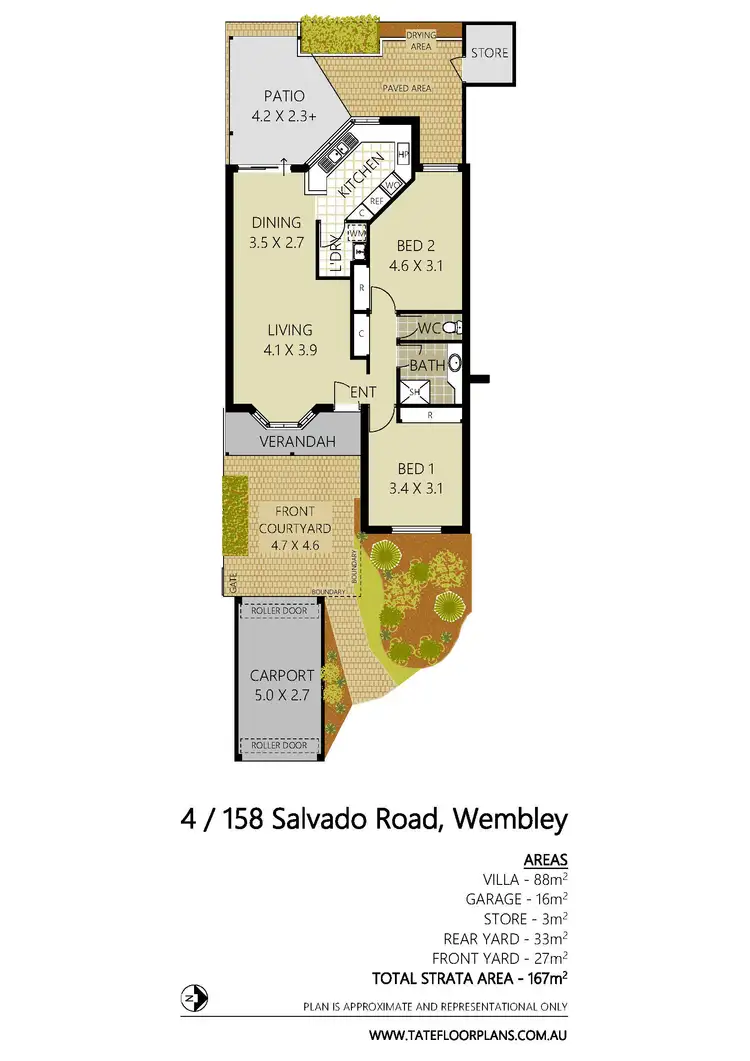 Floorplan of Homely villa listing, 4/158 Salvado Road, Wembley WA 6014