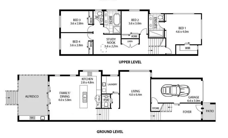 Floorplan of Homely semi-detached listing, 70b Pacific Street, Caringbah South NSW 2229