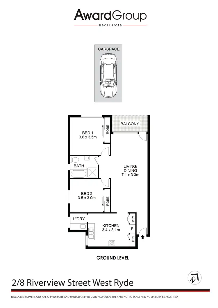 Floorplan of Homely unit listing, 2/8 Riverview Street, West Ryde NSW 2114