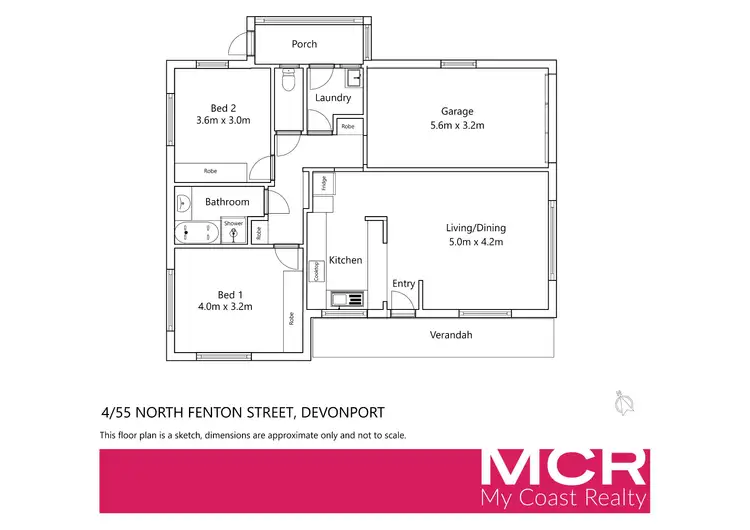 Floorplan of Homely unit listing, 4/55 North Fenton Street, Devonport TAS 7310