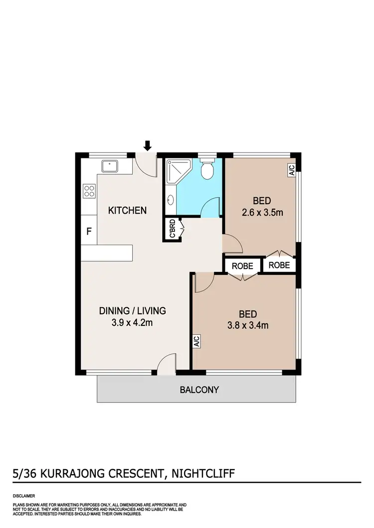 Floorplan of Homely apartment listing, 5/36 Kurrajong Crescent, Nightcliff NT 810