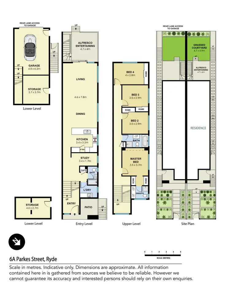 Floorplan of Homely semi-detached listing, 6A Parkes Street, Ryde NSW 2112