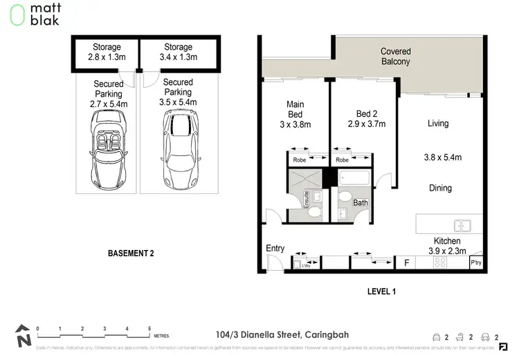 Floorplan of Homely apartment listing, 104/3 Dianella Street, Caringbah NSW 2229