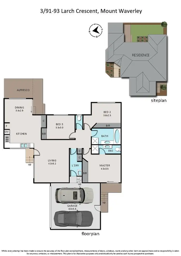 Floorplan of Homely unit listing, 3/91-93 Larch Crescent, Mount Waverley VIC 3149