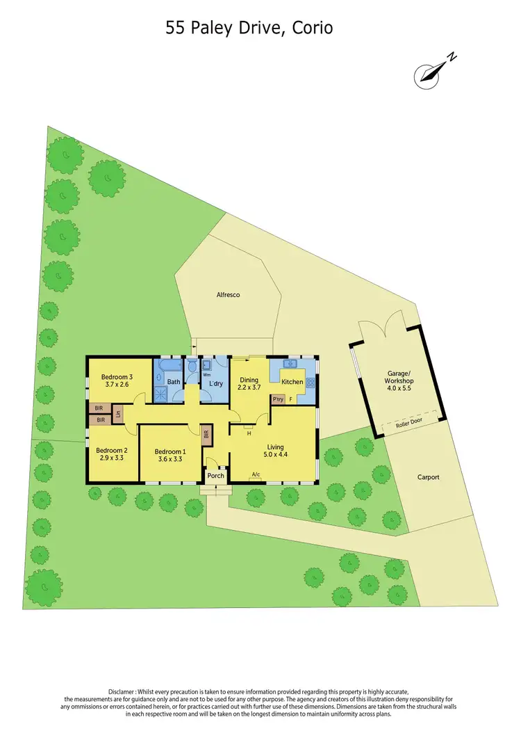 Floorplan of Homely house listing, 55 Paley Drive, Corio VIC 3214