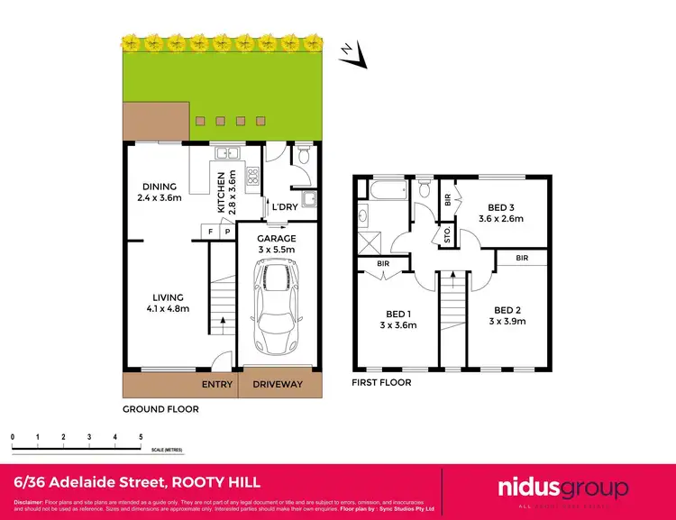 Floorplan of Homely townhouse listing, 6/36-38 Adelaide Street, Rooty Hill NSW 2766