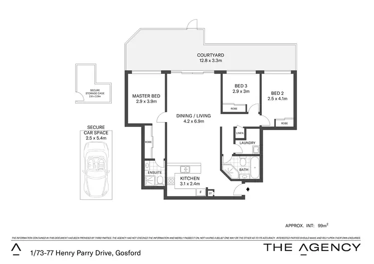 Floorplan of Homely unit listing, 1/73-77 Henry Parry Drive, Gosford NSW 2250