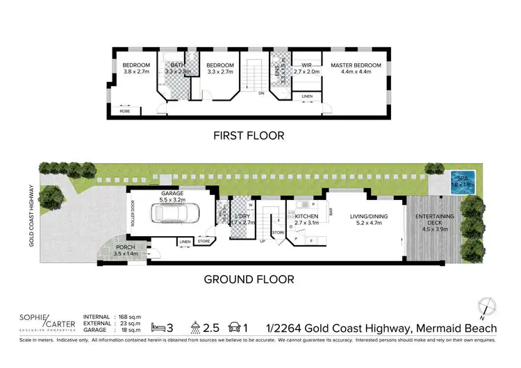 Floorplan of Homely semi-detached listing, 1/2264 Gold Coast Highway, Mermaid Beach QLD 4218