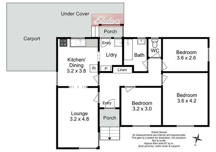 Floorplan of Homely house listing, 6 Turner Crescent, Shorewell Park TAS 7320