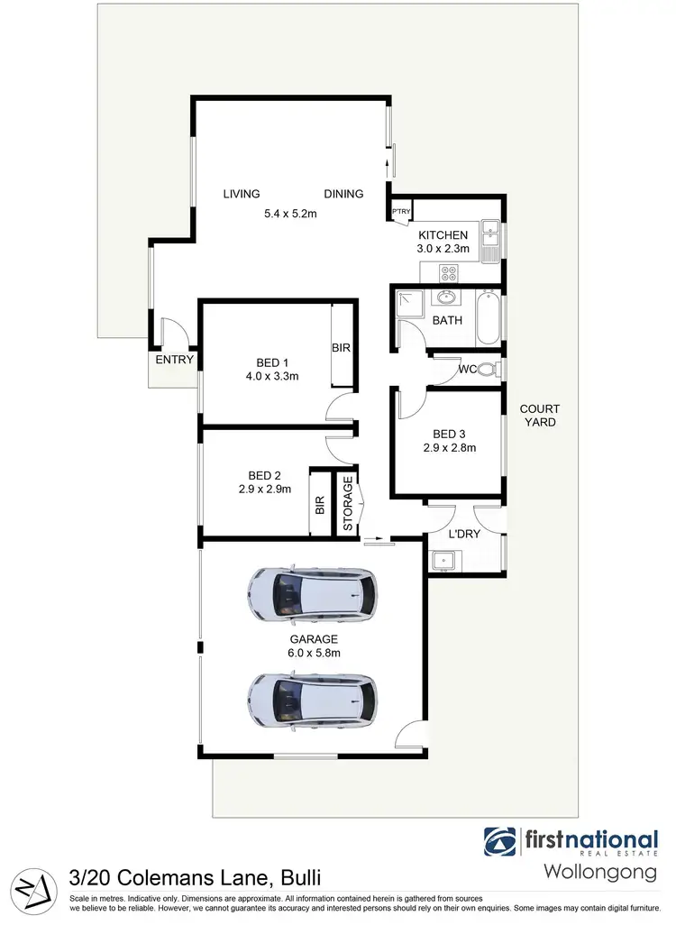 Floorplan of Homely villa listing, 3/20 Colemans Lane, Bulli NSW 2516