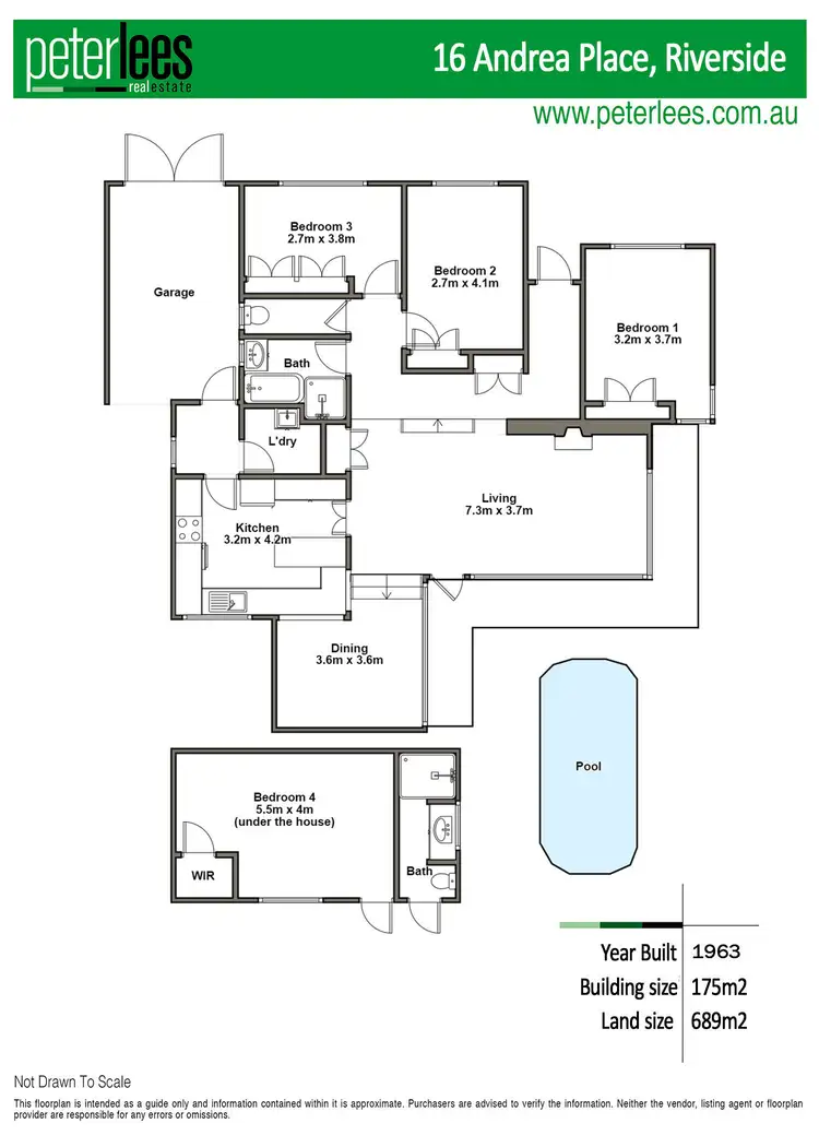 Floorplan of Homely house listing, 16 Andrea Place, Riverside TAS 7250