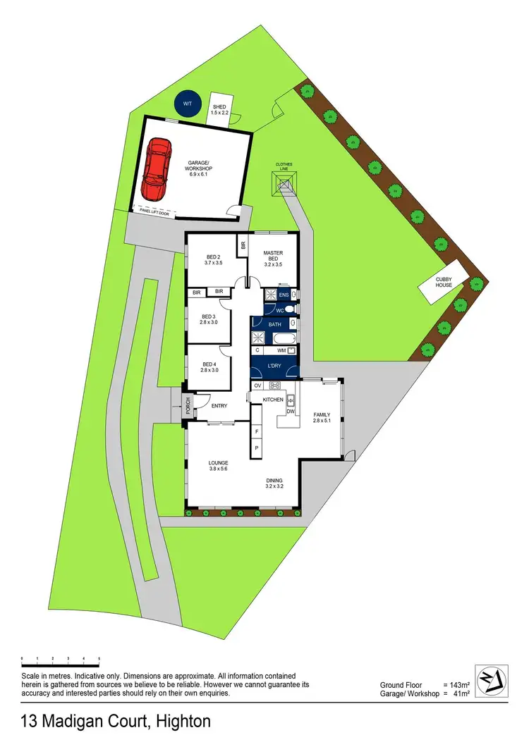 Floorplan of Homely house listing, 13 Madigan Court, Highton VIC 3216