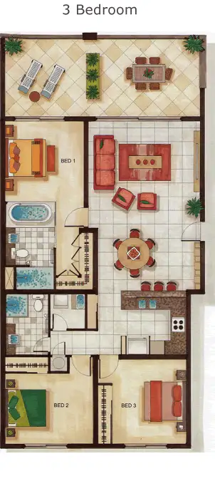 Floorplan of Homely apartment listing, 208/78-86 Moore Street, Trinity Beach QLD 4879