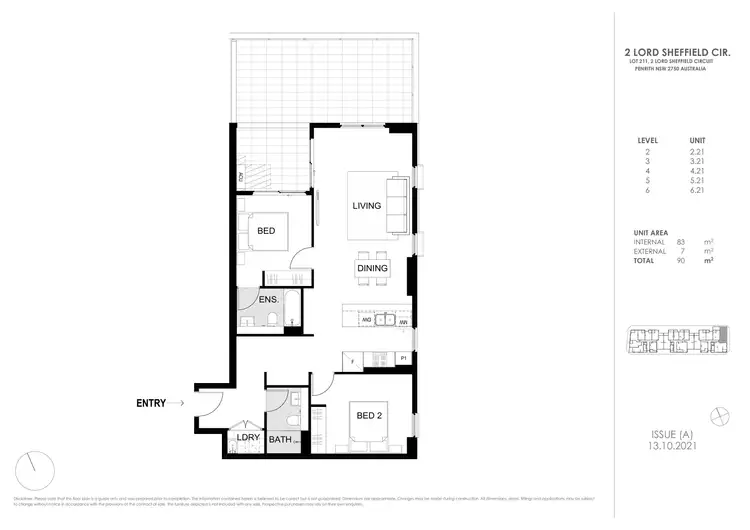 Floorplan of Homely apartment listing, 521/2A Lord Sheffield Circuit, Penrith NSW 2750