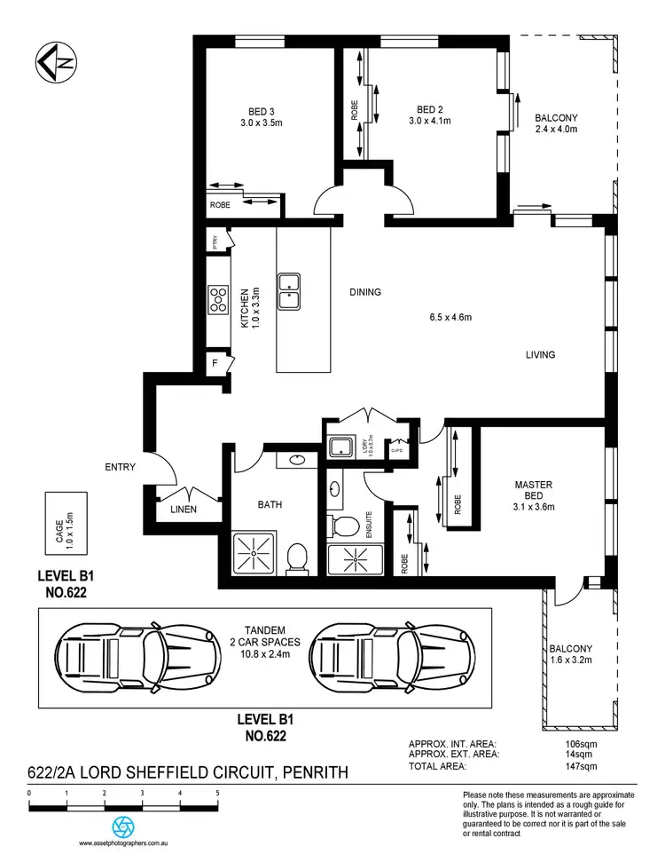 Floorplan of Homely apartment listing, 622/2A Lord Sheffield Circuit, Penrith NSW 2750
