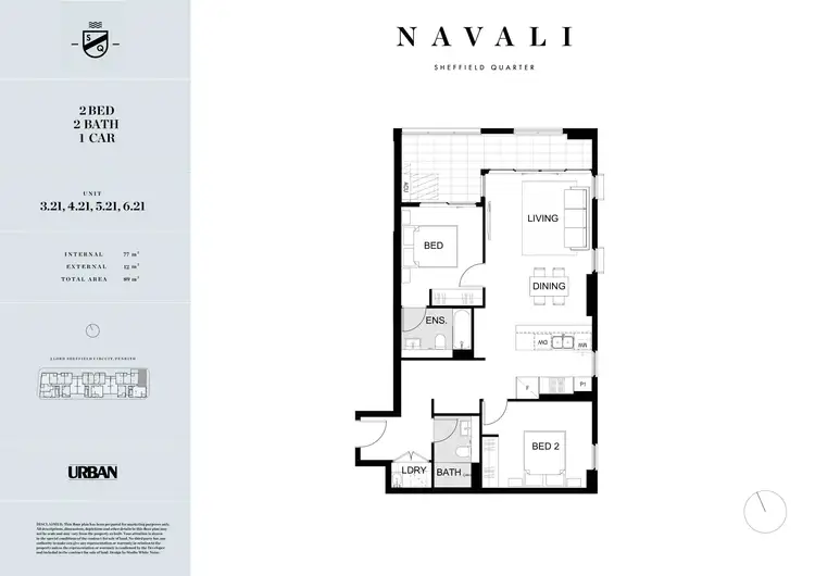 Floorplan of Homely apartment listing, 621/2A Lord Sheffield Circuit, Penrith NSW 2750