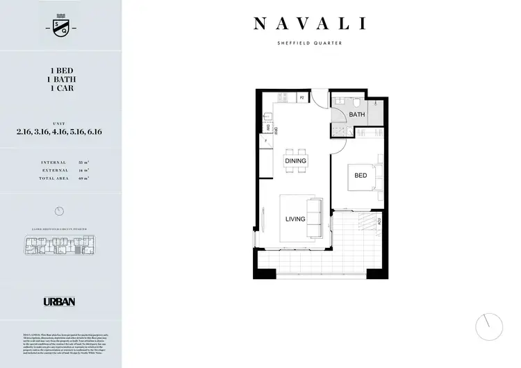 Floorplan of Homely apartment listing, 616/2A Lord Sheffield Circuit, Penrith NSW 2750