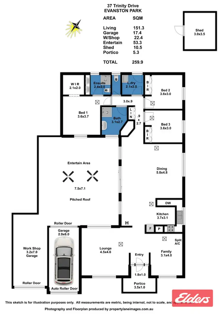 Floorplan of Homely house listing, 37 Trinity Drive, Evanston Park SA 5116