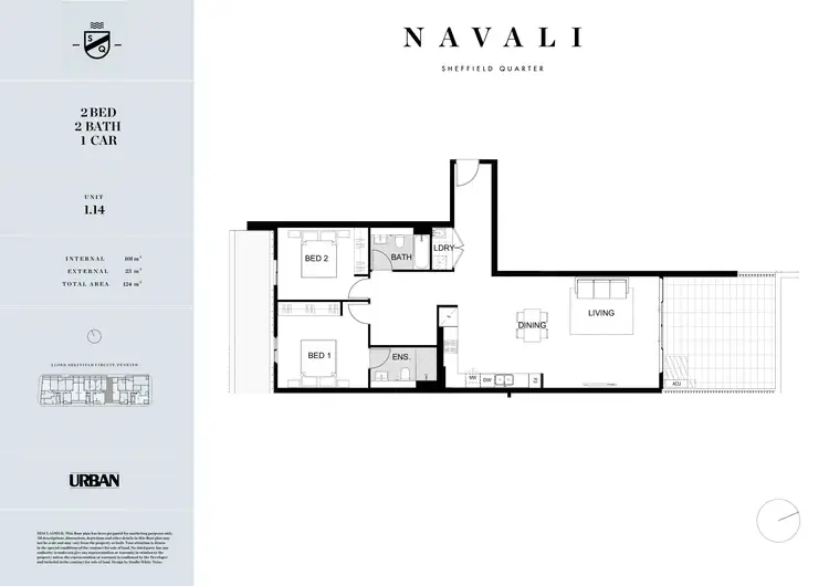 Floorplan of Homely apartment listing, 114/2B Lord Sheffield Circuit, Penrith NSW 2750