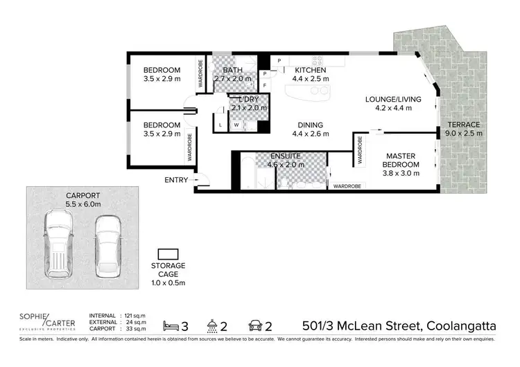 Floorplan of Homely unit listing, 501/3 McLean Street, Coolangatta QLD 4225