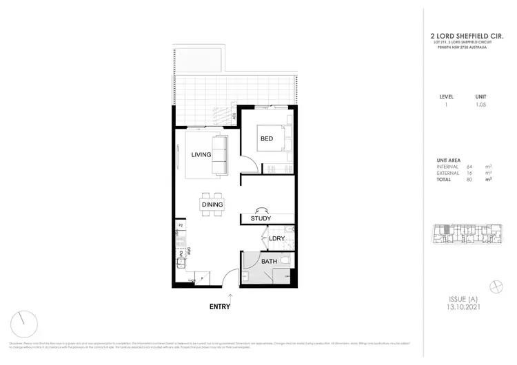 Floorplan of Homely apartment listing, 105/2C Lord Sheffield Circuit, Penrith NSW 2750