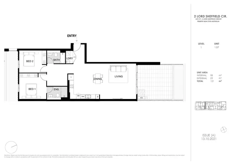 Floorplan of Homely apartment listing, 107/2C Lord Sheffield Circuit, Penrith NSW 2750