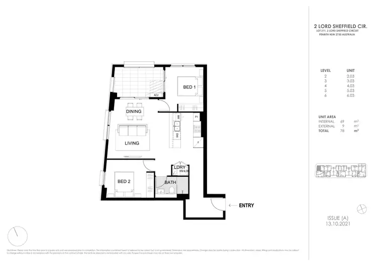 Floorplan of Homely apartment listing, 203/2C Lord Sheffield Circuit, Penrith NSW 2750