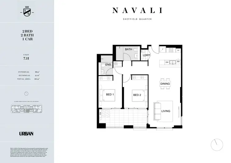 Floorplan of Homely apartment listing, 711/2B Lord Sheffield Circuit, Penrith NSW 2750