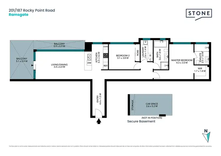 Floorplan of Homely apartment listing, 201/187 Rocky Point Road, Ramsgate NSW 2217