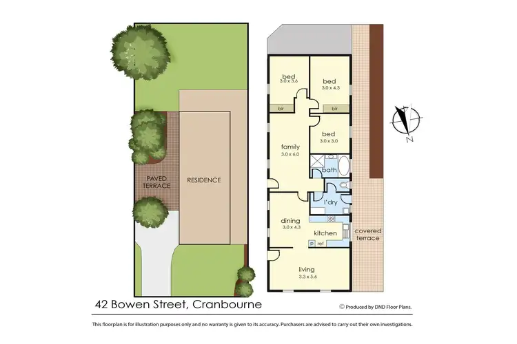Floorplan of Homely house listing, 42 Bowen Street, Cranbourne VIC 3977