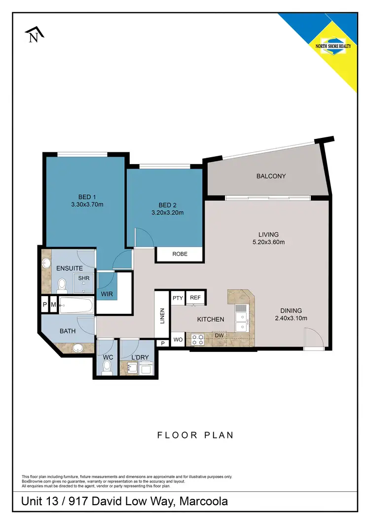 Floorplan of Homely unit listing, U13/917 David Low Way, Marcoola QLD 4564