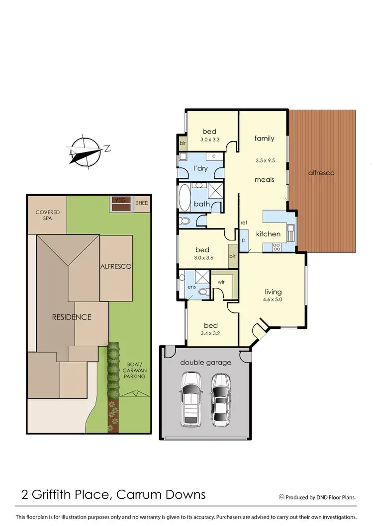 Floorplan of Homely house listing, 2 Griffith Place, Carrum Downs VIC 3201