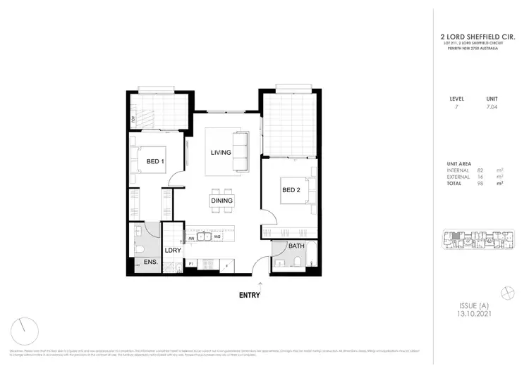 Floorplan of Homely apartment listing, 704/2C Lord Sheffield Circuit, Penrith NSW 2750
